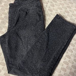 Jag black leopard print high rise skinny 14